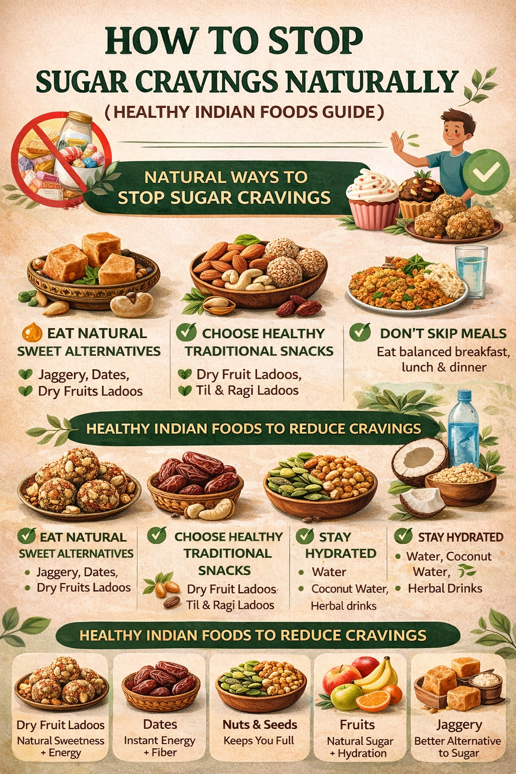 How to Stop Sugar Cravings Naturally (Healthy Indian Foods Guide)