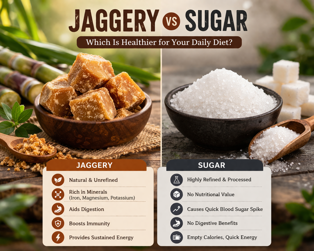Jaggery vs Sugar: Which Is Healthier for Your Daily Diet?